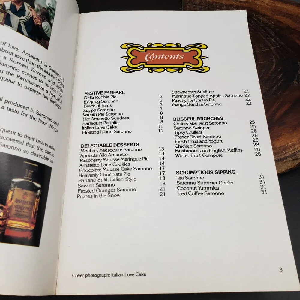 Lot of 2 Amaretto di Saronno Recipe Booklets 1970s Vintage Cookbooks